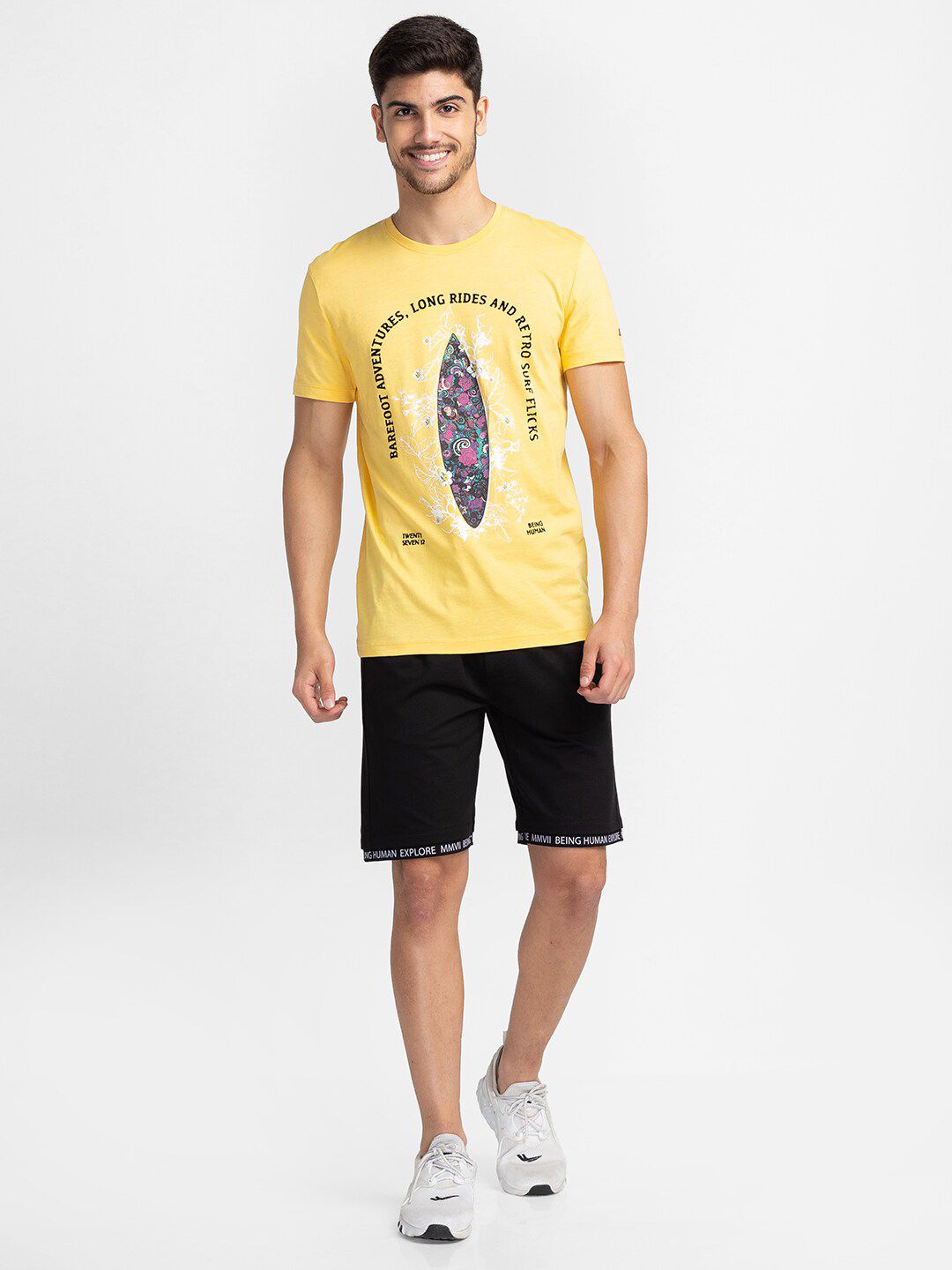Being Human Graphic Printed Round Neck Cotton T-shirt
