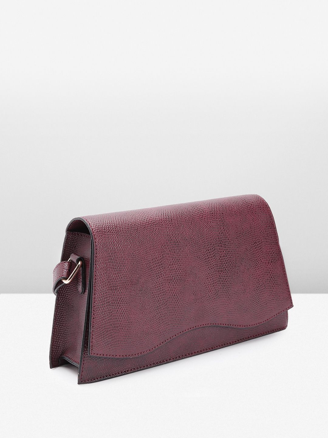 The Label Life Snake Skin Textured Structured Sling Bag