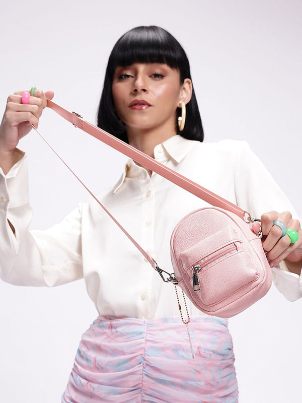 DressBerry Textured Structured Sling Bag