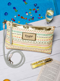 Berrylush White Printed Structured Sling Bag