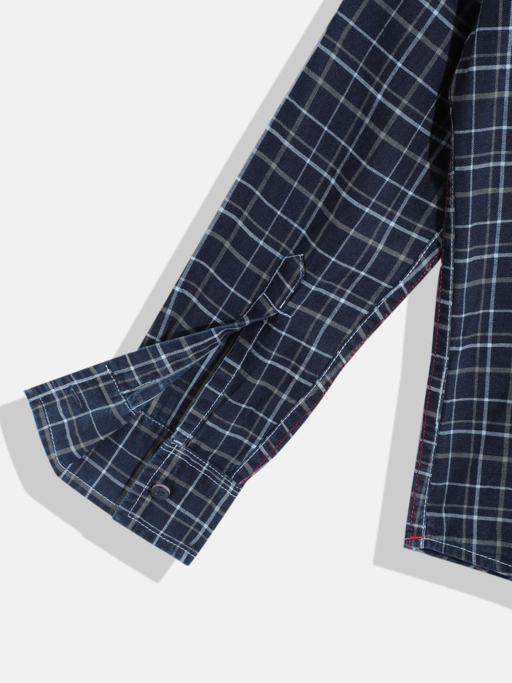 Monte Carlo Boys Tartan Checked Casual Smart Fit Shirt