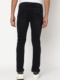 SPYKAR Men Slim Fit Low-Rise Dark Shade Clean Look Stretchable Jeans