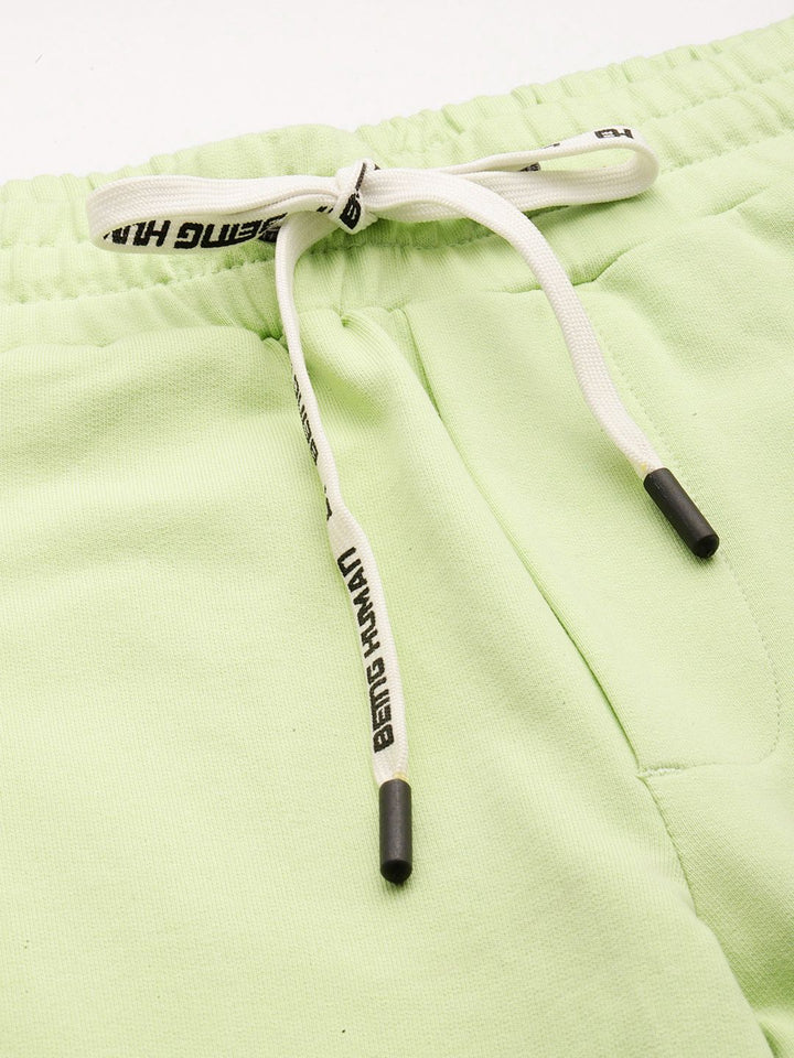 Being Human Men Knitted Striped Pure Cotton Joggers