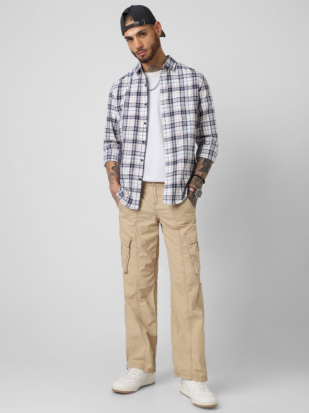 VASTRADO Men Classic Slim Fit Tartan Checks Opaque Checked Casual Shirt