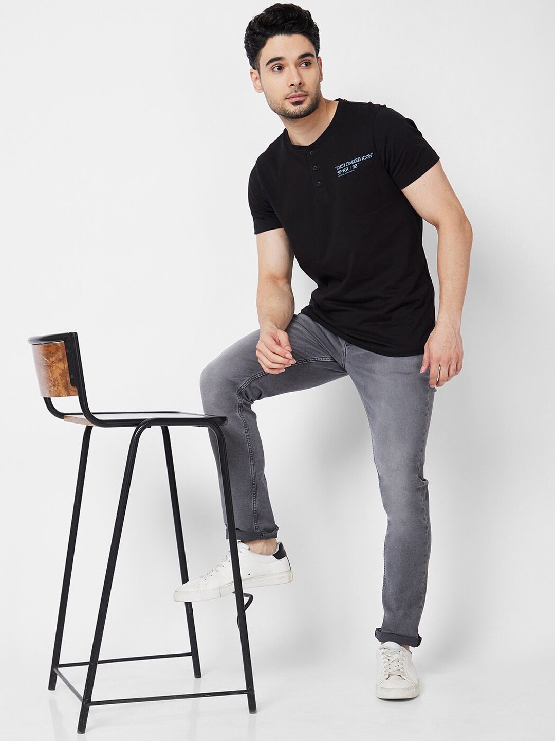 SPYKAR Men Mid-Rise Clean Look  Heavy Fade Stretchable Jeans