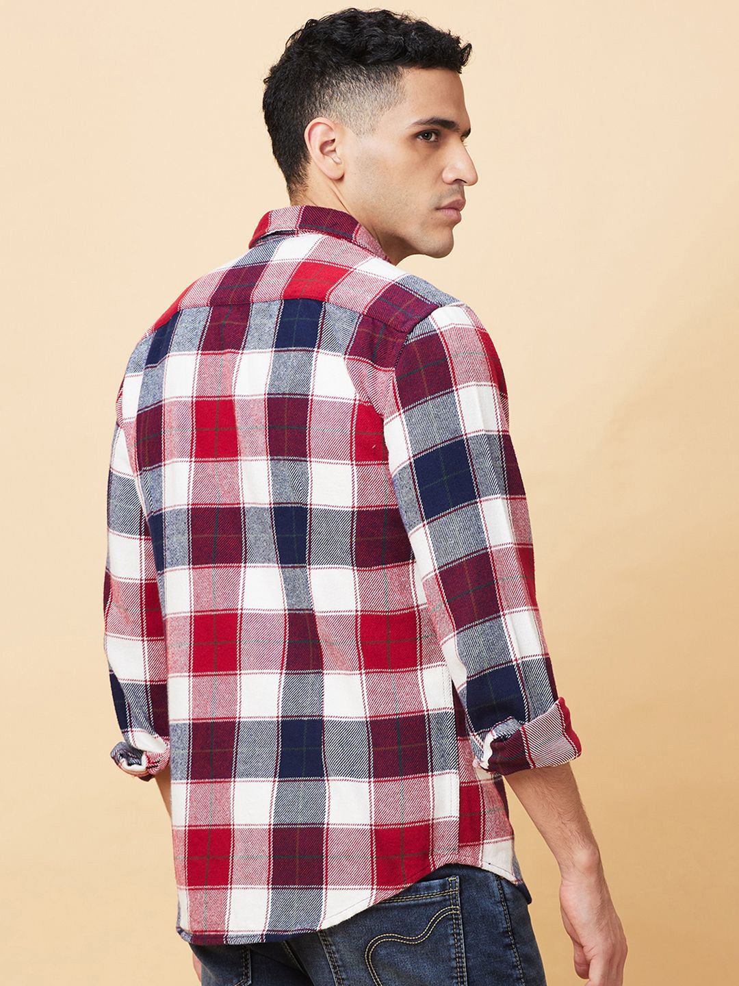 Being Human Men Slim Fit Tartan Checks Opaque Checked Casual Shirt