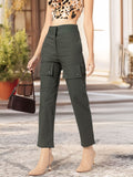 DressBerry Women Smart Utility Regular Fit Cropped Trouser
