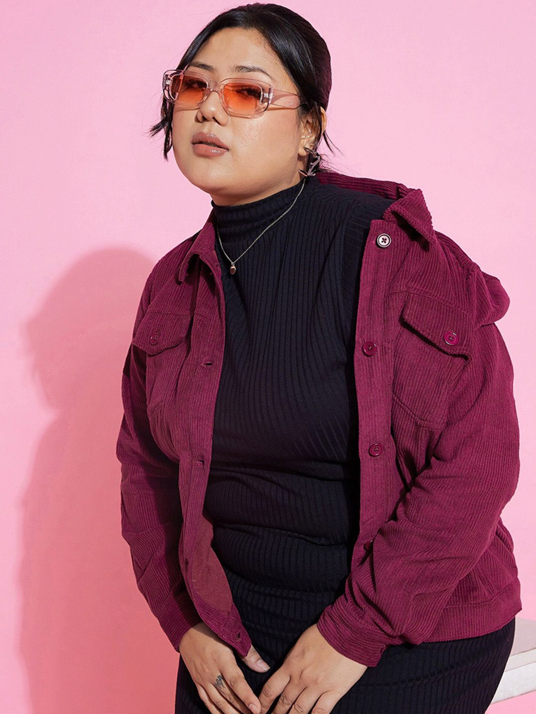 SASSAFRAS Curve Striped Corduroy Tailored Jacket