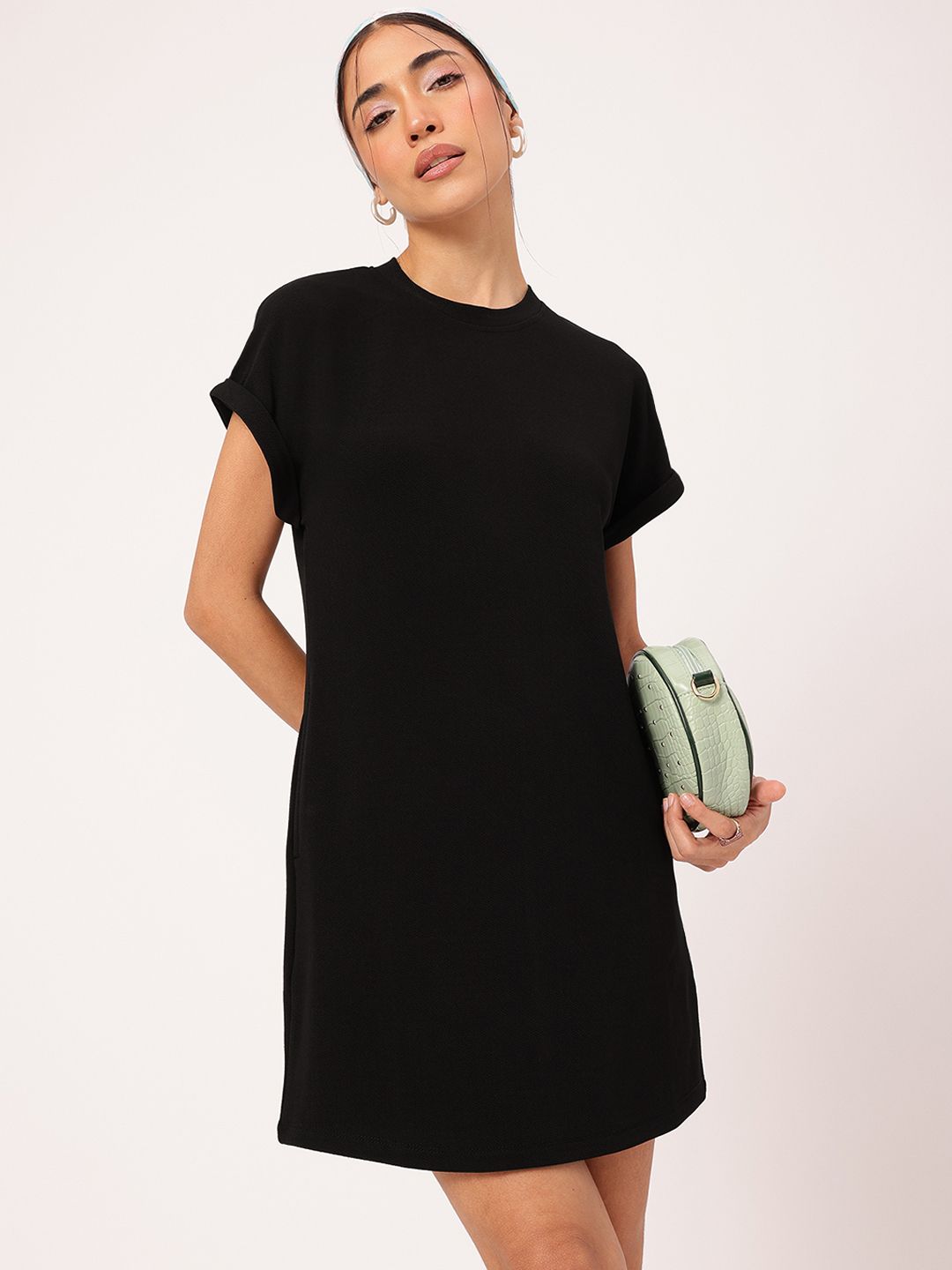 DressBerry Confident Comfy Extended Sleeves Mini Dress