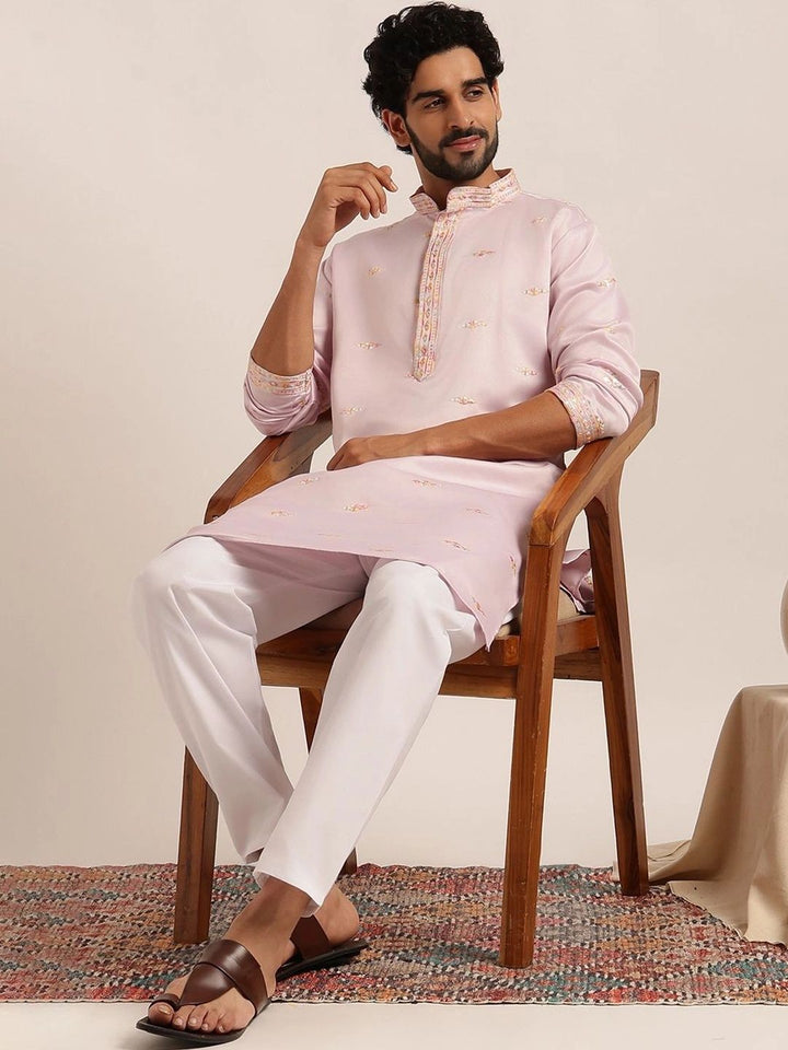 SOJANYA Men Ethnic Motifs Embroidered Thread Work Kurta