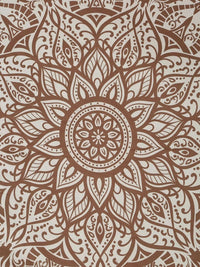 KLOTTHE Berwarna Krim & Coklat Floral 400 TC Cadar King dengan 2 Sarung Bantal