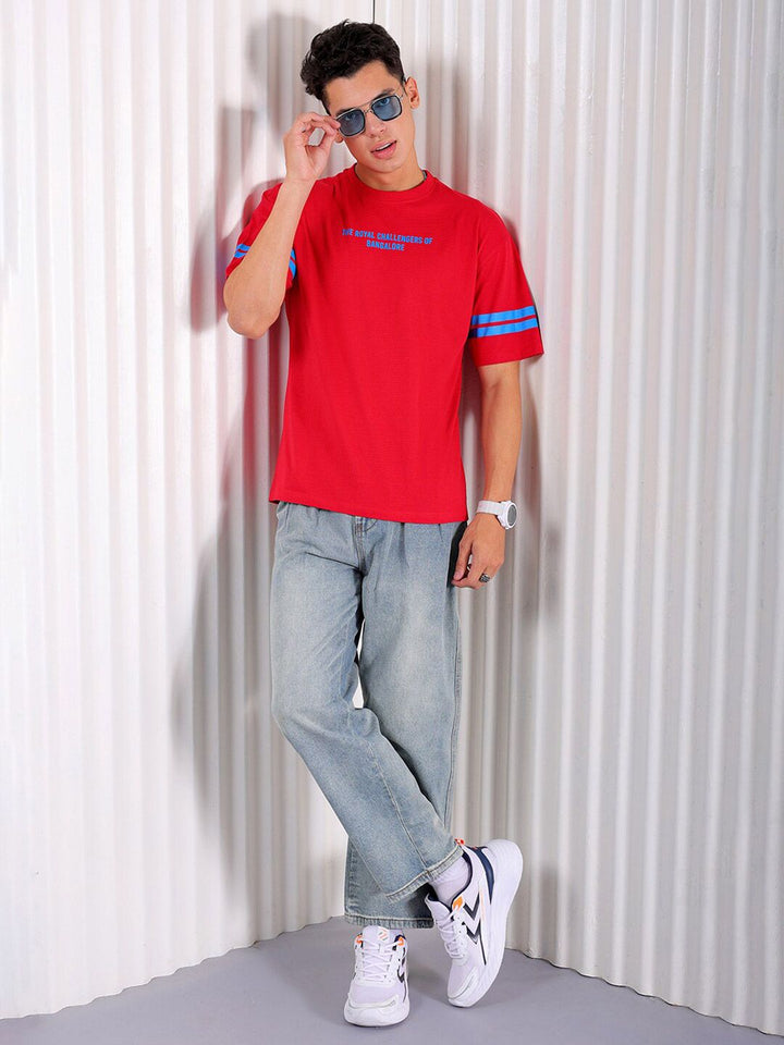 The Indian Garage Co Typography Printed Pure Cotton Boxy T-shirt