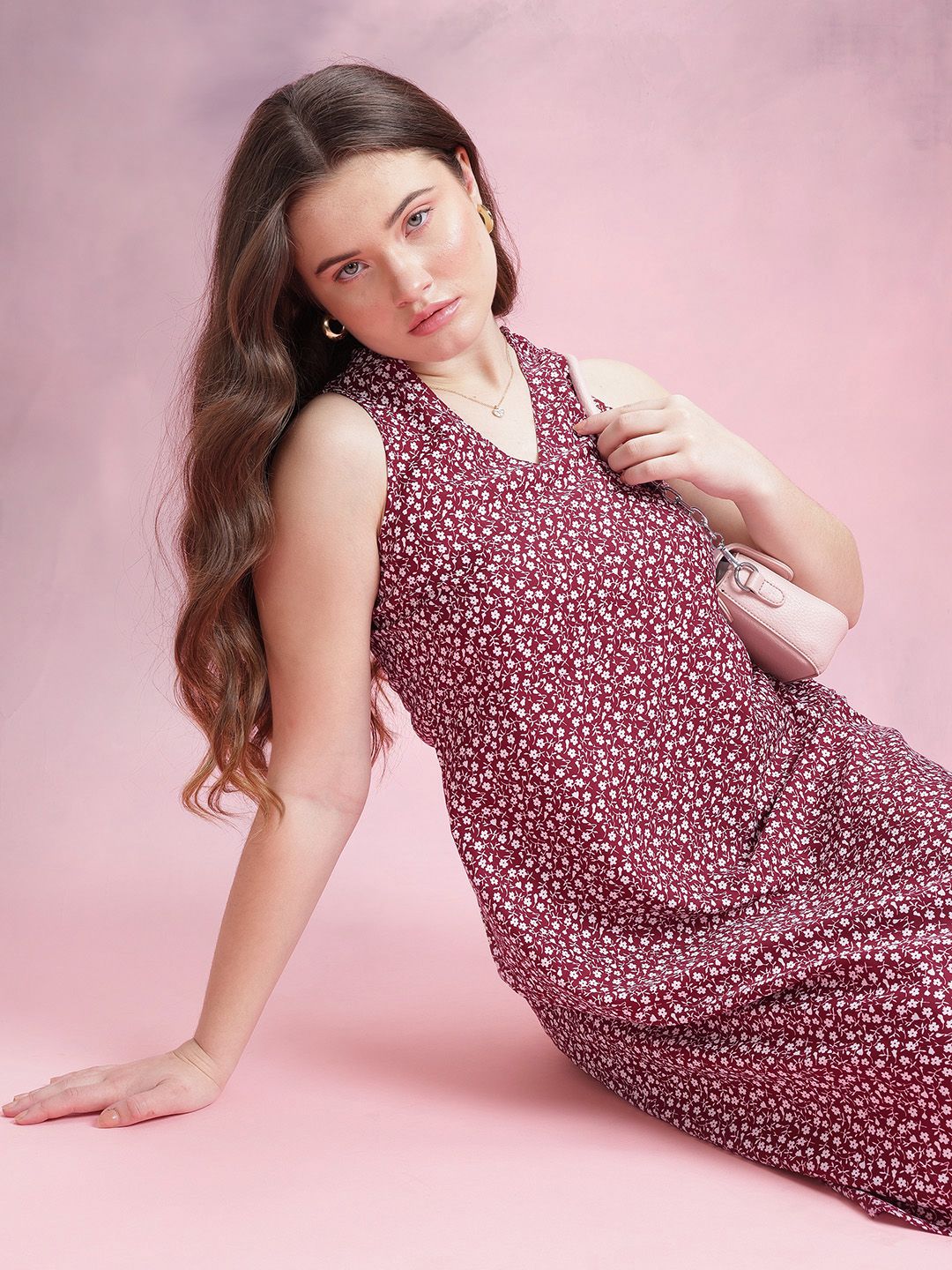 DressBerry Micro Ditsy Floral Print Dress