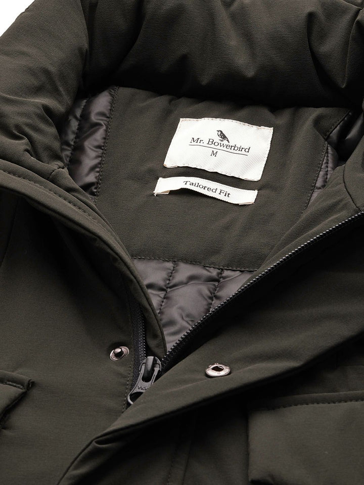 Mr Bowerbird Tailored Fit Hooded Padded Jacket