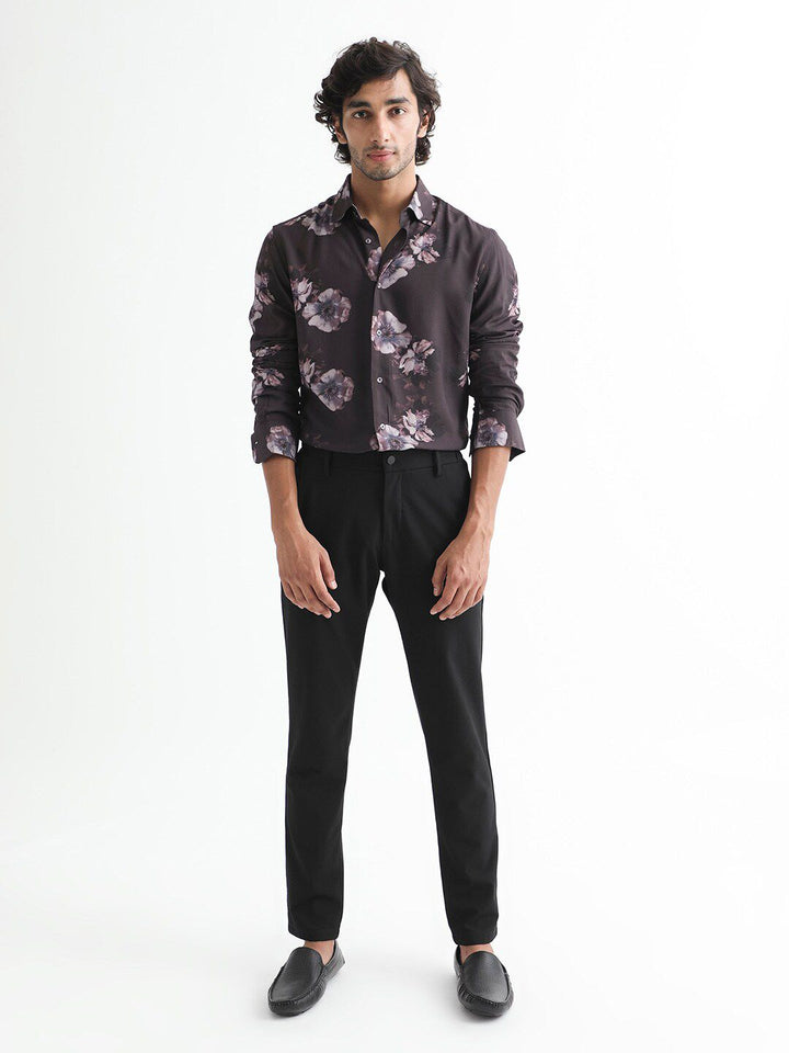 RARE RABBIT Men Muds Regular Fit Floral Printed Cotton Shirt