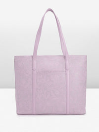 Lino Perros Floral Textured Structured Shoulder Bag with Laptop Compartment