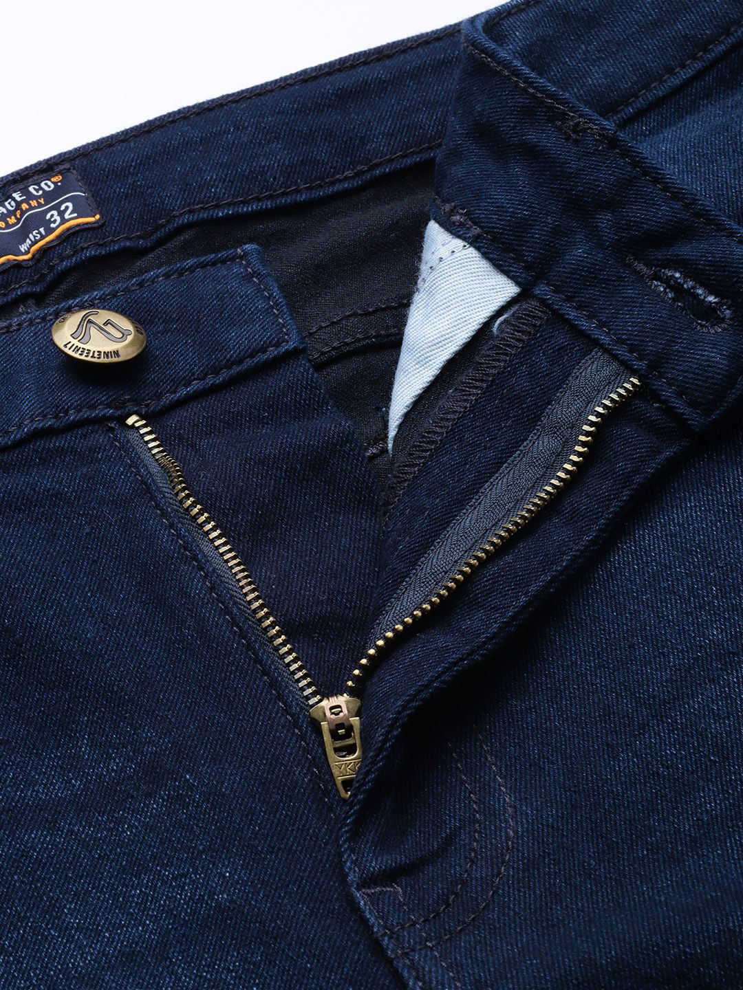 The Indian Garage Co Men Blue Slim Fit Light Fade Stretchable Jeans