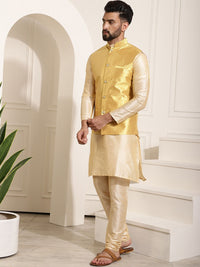 SOJANYA Kurta Berwarna Emas Lelaki dengan Churidar