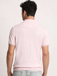 THE BEAR HOUSE Men Solid Slim Fit Cotton Polo Collar T-Shirt