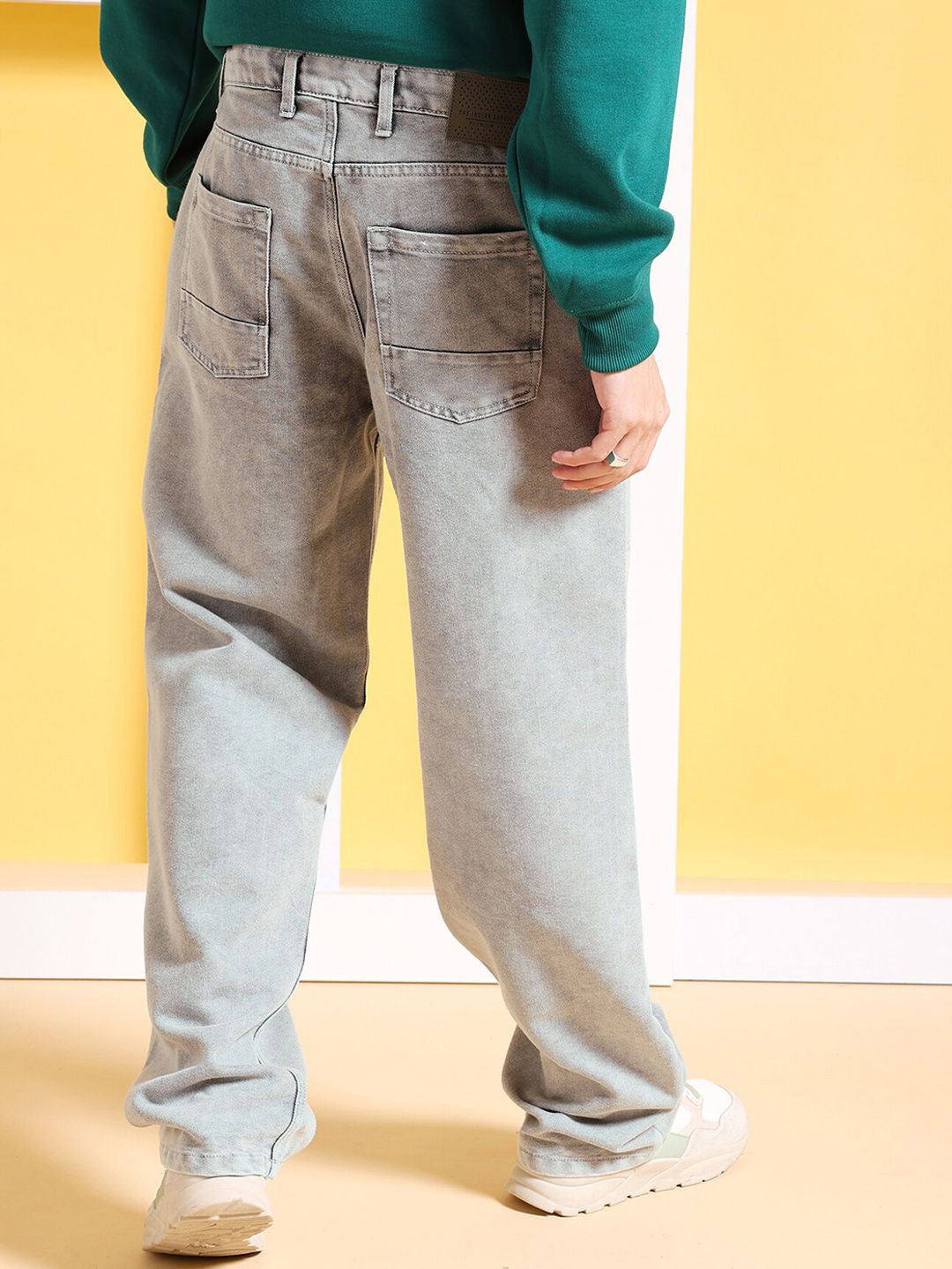 The Indian Garage Co Men Heavy Fade Mid-Rise Relaxed Fit Jeans