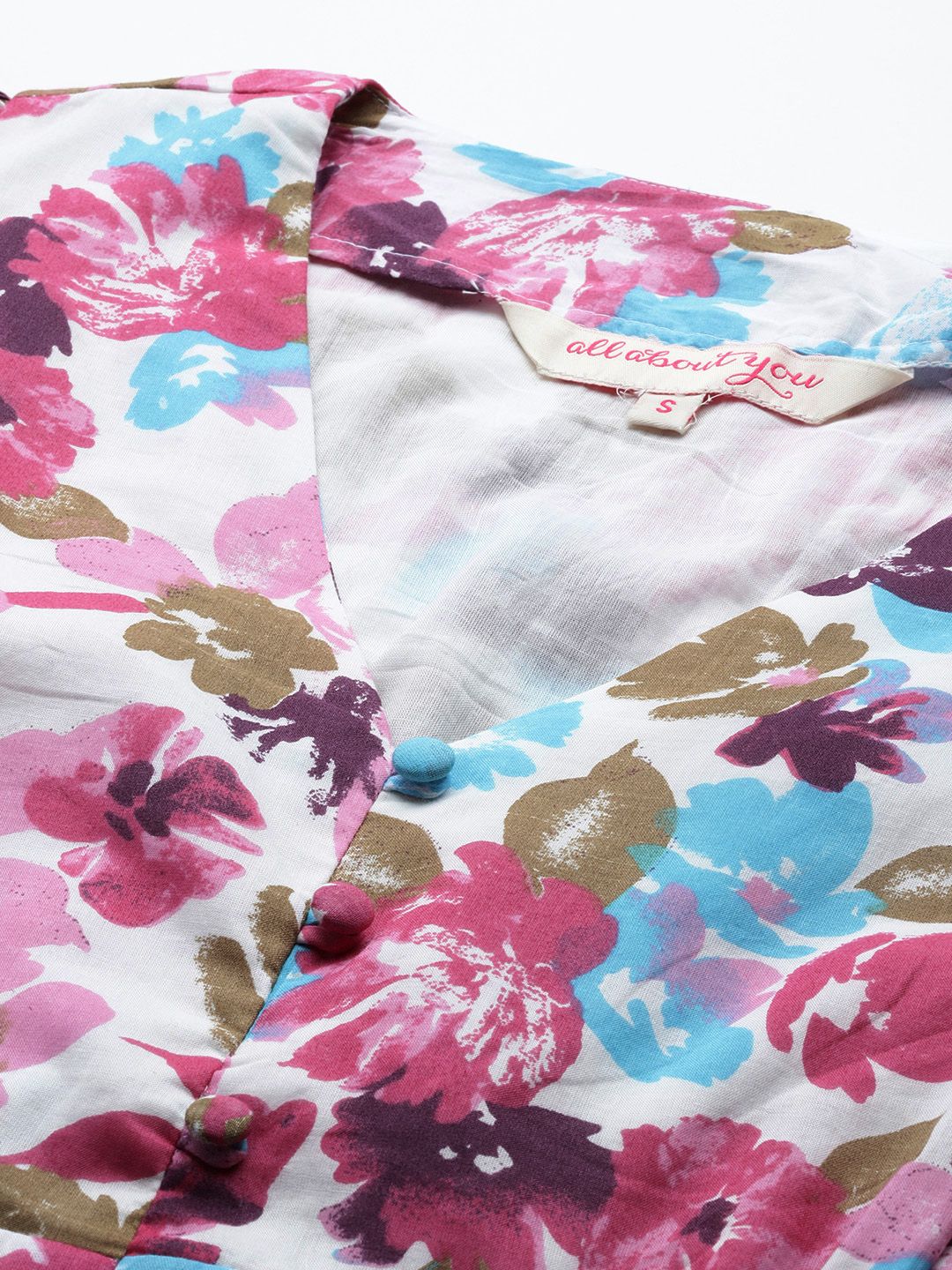 all about you Floral Print Pure Cotton A-Line Dress
