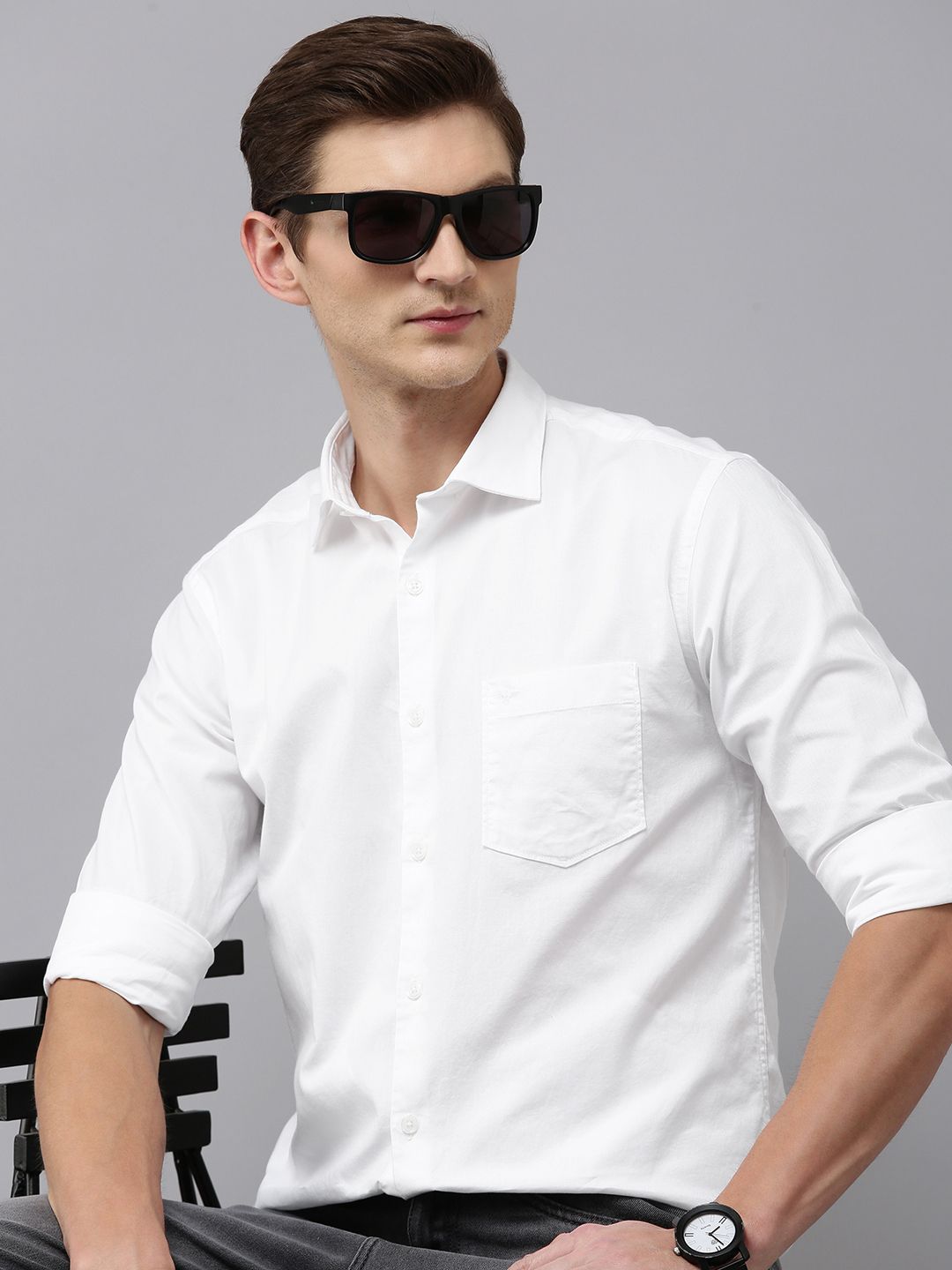Park Avenue Slim Fit Opaque Pure Cotton Casual Shirt