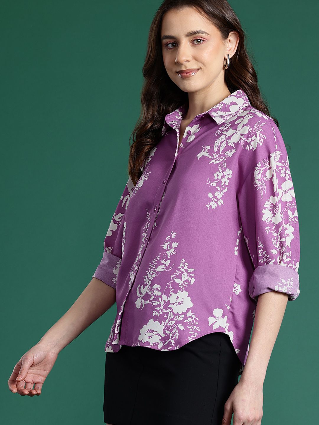 DressBerry Women Floral Printed Casual Shirt