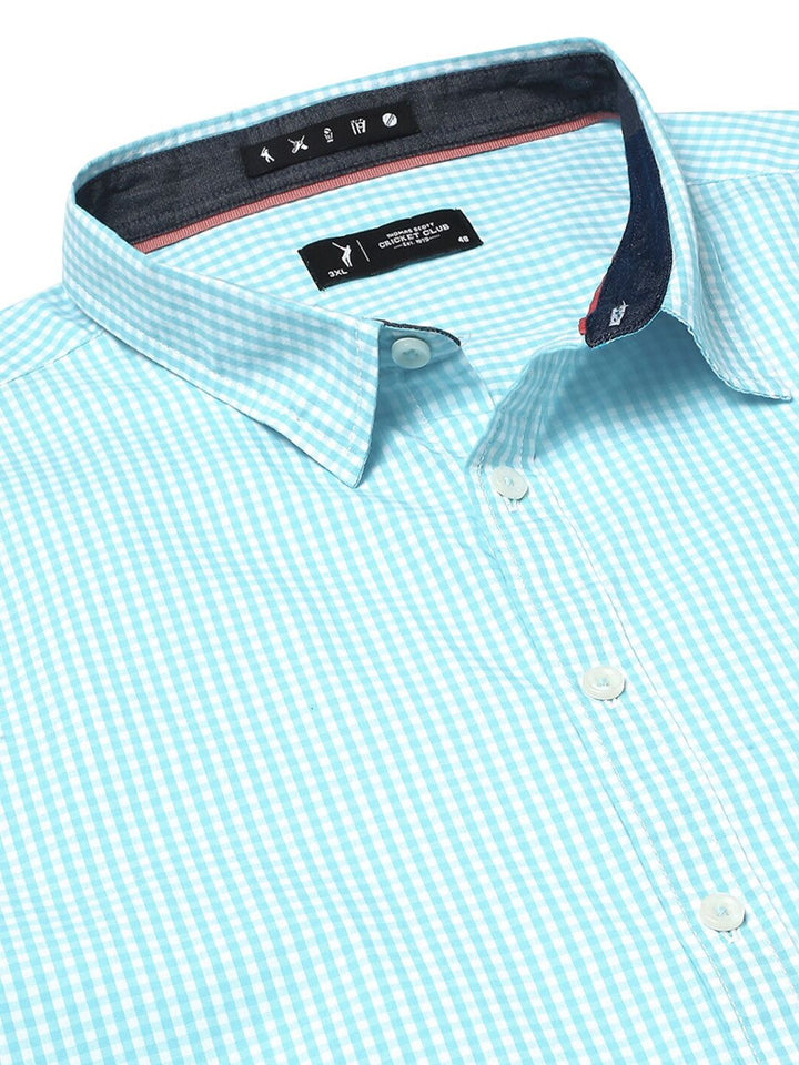 Thomas Scott Plus Size Standard Opaque Micro Checks Cotton Casual Shirt