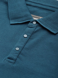 DILLINGER Men Polo Collar Honeycomb Structure T-shirt