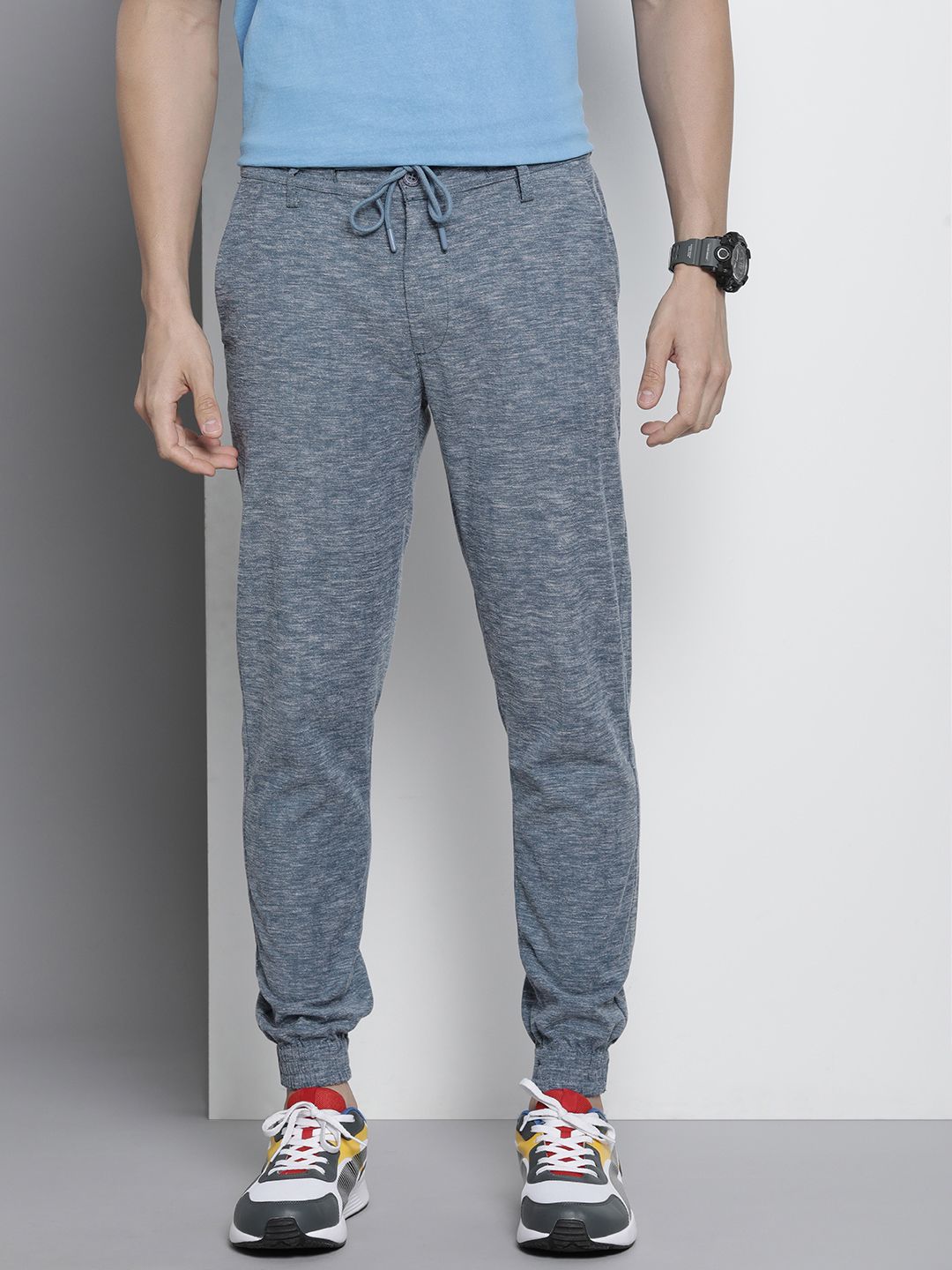 The Indian Garage Co Men Mid-Rise Slim Fit Joggers