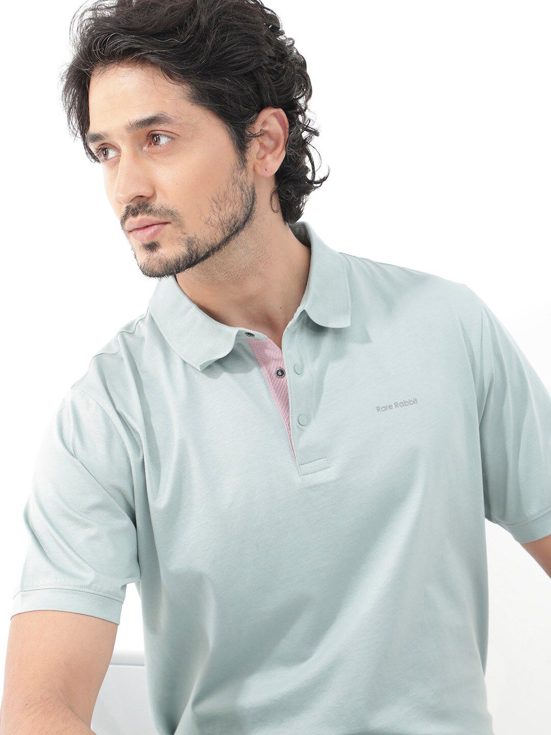 RARE RABBIT Men Keneth Regular Fit Polo Collar Tshirts