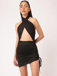 DressBerry Halter Hottie Trendsetting Cutout Dress