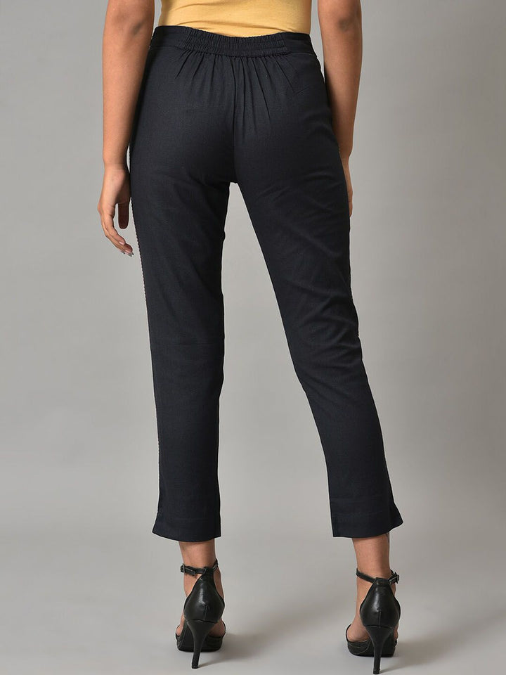 W Women Mid-Rise Regular Fit Cotton Trousers