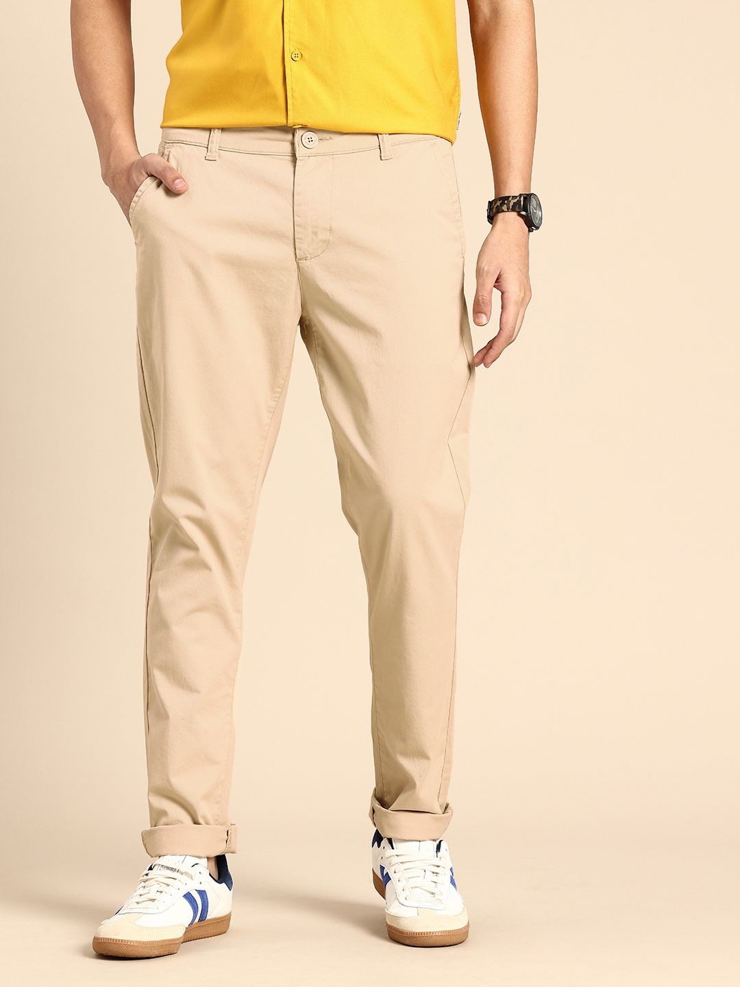 Being Human Men Classic Slim Fit Chinos Trousers