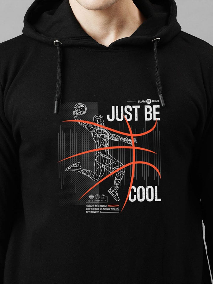 ADRO Men Printed Hooded Sweatshirt