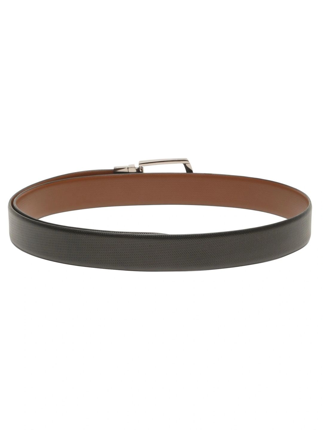 Teakwood Leathers Men Textured Leather Reversible Formal Belt