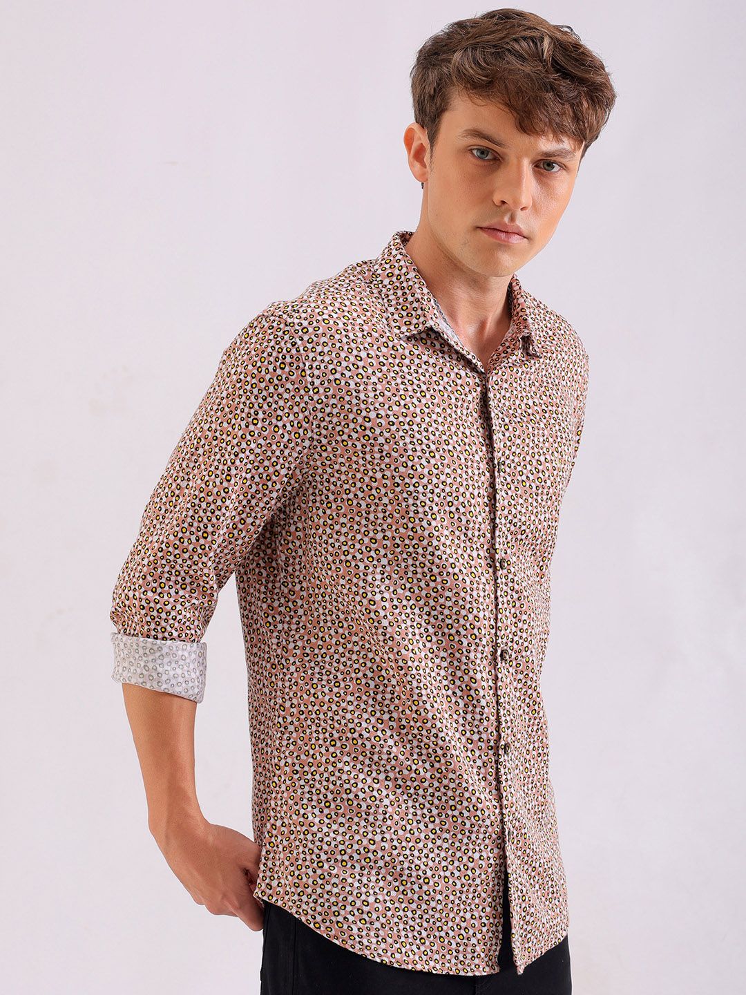 The Indian Garage Co Men Slim Fit Opaque Printed Casual Shirt
