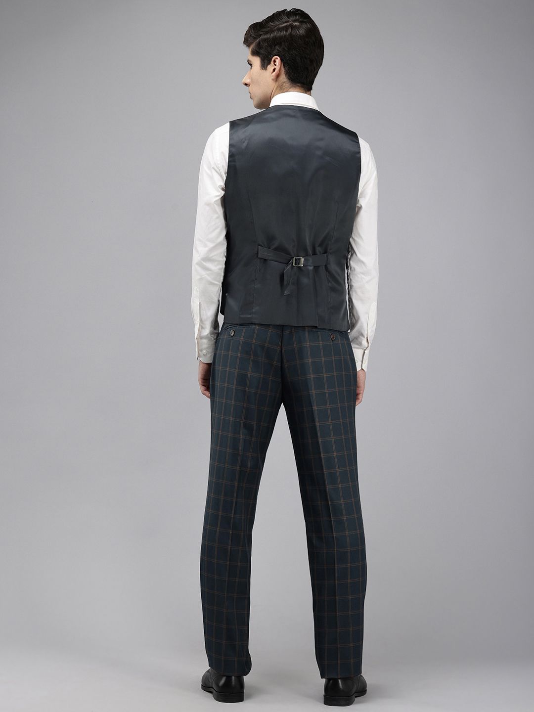 Park Avenue Checked Single Breasted Super Slim Fit 3 Piece Formal Suits
