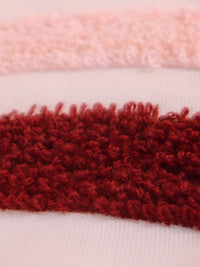 STITCHNEST Maroon & White Embroidered Rectangle Cushion Cover