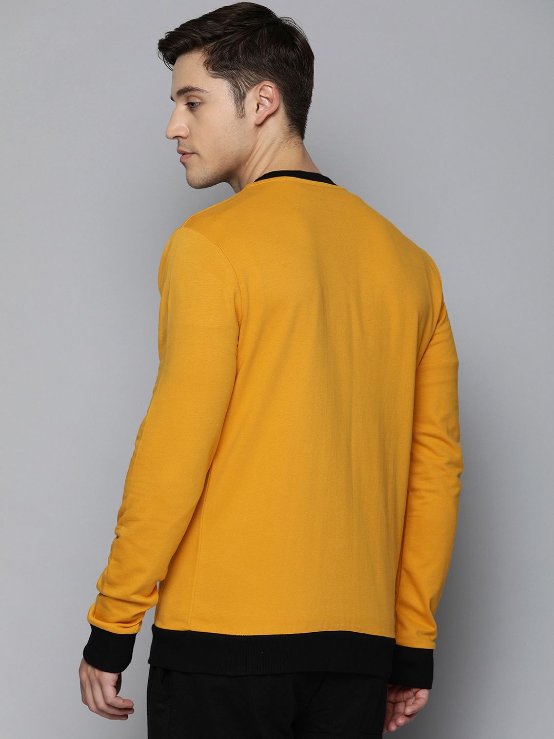 DILLINGER Men Mustard Yellow Solid Bomber Jacket