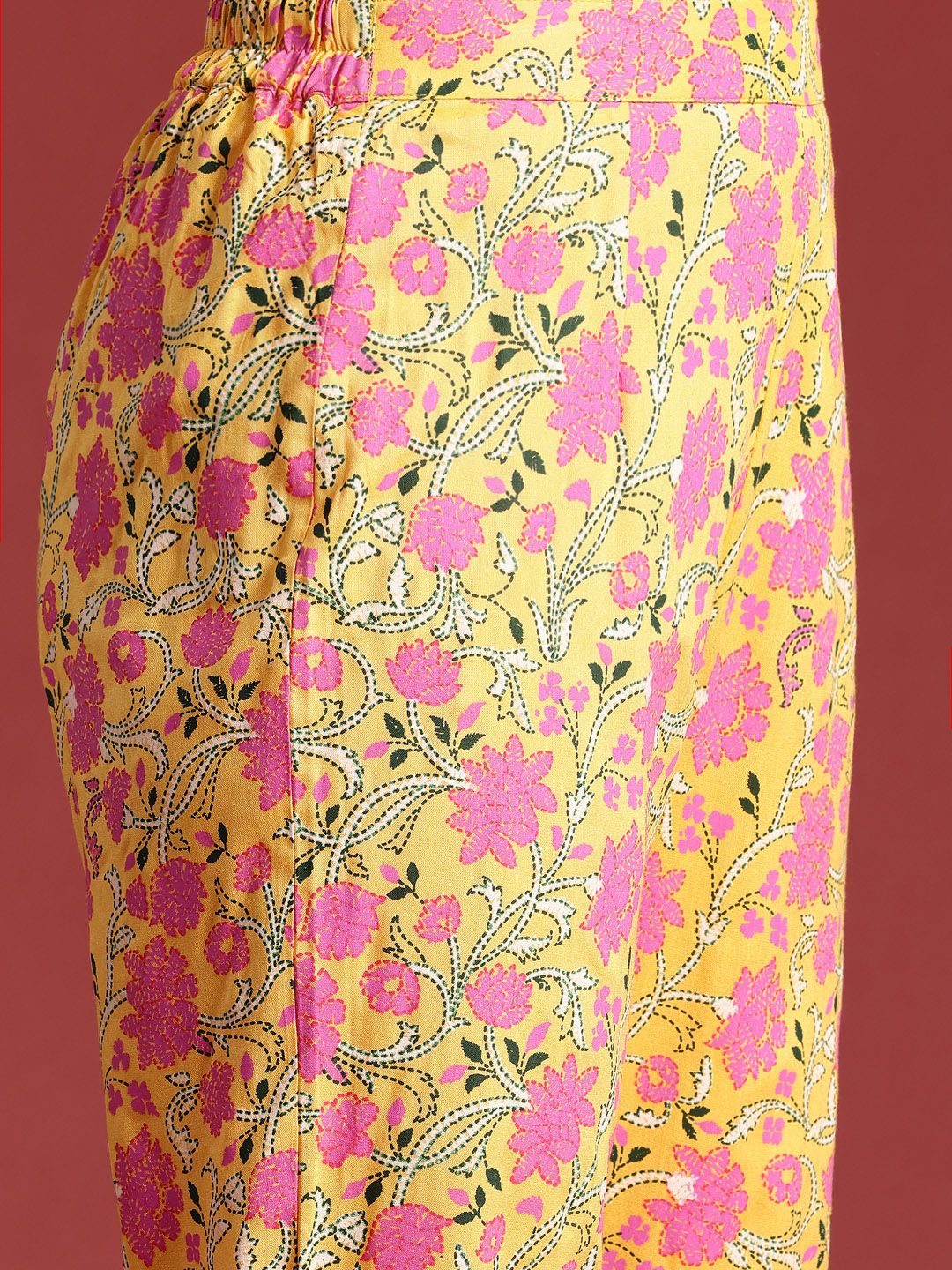 Anouk Floral Printed Shoulder Straps A-Line Kurta Set