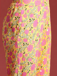 Anouk Floral Printed Shoulder Straps A-Line Kurta Set