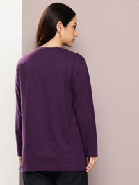 Dillinger Women Long Sleeve Oversized Printed Tshirt