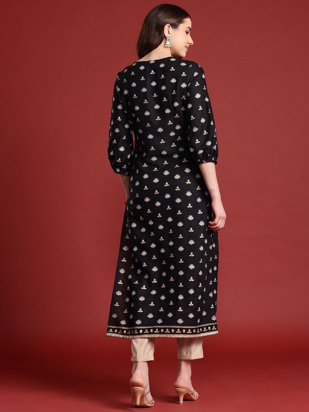 Anouk X Basant Bahaar Ethnic Printed Straight Kurta