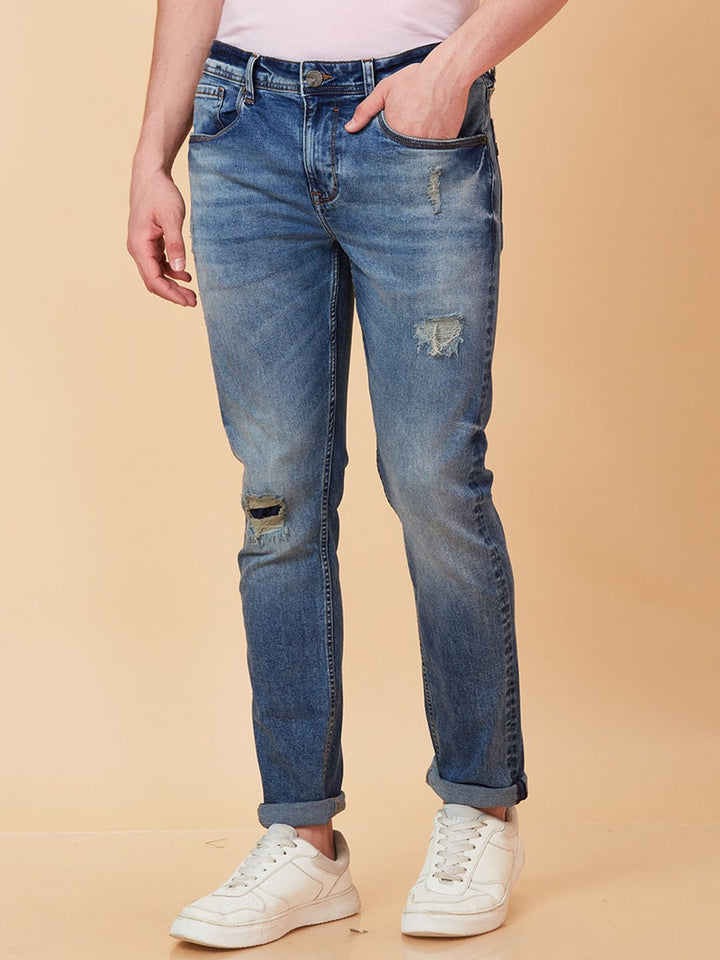 Being Human Men Slim Fit Light Fade Jeans
