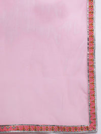 Libas Women Floral Printed Gotta Patti Pure Cotton Kurta with Palazzos & With Dupatta