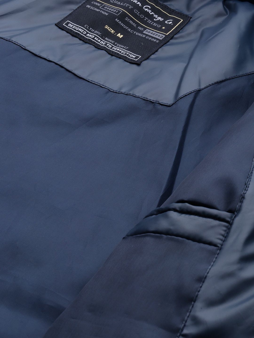 The Indian Garage Co Men Slim Fit Biker Jacket with Detachable Hood