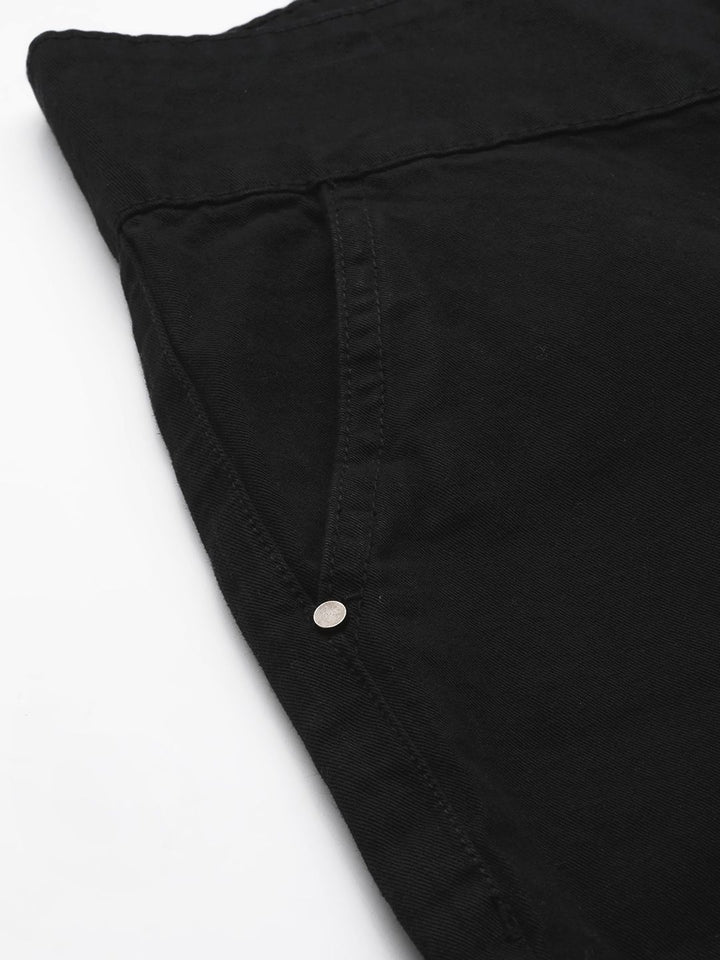 DressBerry Women Black Flared High-Rise Stretchable Jeans