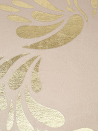 HOSTA HOMES Cream-Coloured & Gold-Toned Set of 5 Geometric Velvet Square Cushion Covers