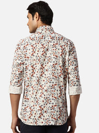 Park Avenue Abstract Printed Cotton Spread Collar Slim Fit Casual Shirt